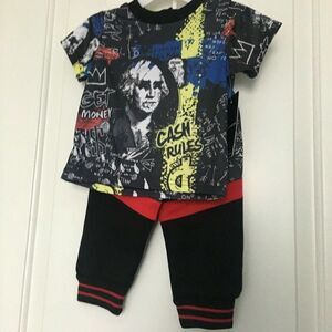 Akademiks Baby Boys Jogger Sweatpants Set Size 12 Month Multicolor